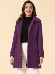 Peter Pan Collar Single Breasted Winter Outwear Buttoned Long Coat