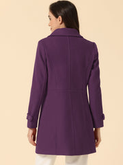 Peter Pan Collar Single Breasted Winter Outwear Buttoned Long Coat