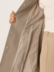 Peter Pan Collar Single Breasted Winter Outwear Buttoned Long Coat