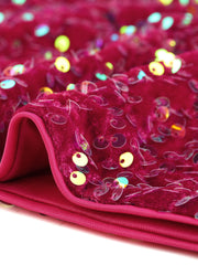 Sequined Velvet Spaghetti Strap Club Party Cropped Cami Top