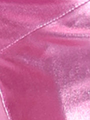 Sleeveless U Neck Party Holographic Shiny Metallic Crop Top