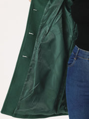 Solid Winter Single Breasted Long Warm Pocketed Pea Coat