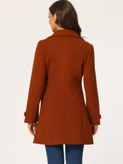 Winter Classic Outwear Overcoat with Pockets Single Breasted Coat
