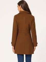 Winter Classic Outwear Overcoat with Pockets Single Breasted Coat