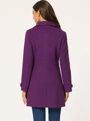 Winter Classic Outwear Overcoat with Pockets Single Breasted Coat
