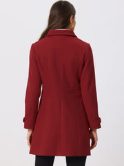 Winter Classic Outwear Overcoat with Pockets Single Breasted Coat