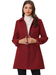 Winter Classic Outwear Overcoat with Pockets Single Breasted Coat