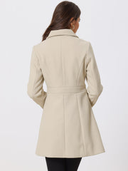 Winter Classic Outwear Overcoat with Pockets Single Breasted Coat