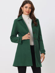 Winter Classic Outwear Overcoat with Pockets Single Breasted Coat