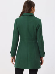 Winter Classic Outwear Overcoat with Pockets Single Breasted Coat