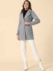 Elegant Notched Shawl Collar Single Breasted Winter Long Coat