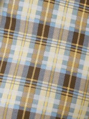 Plaid Cropped Trousers Button Casual Tartan Check Work Pants
