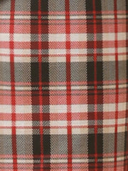 Plaid Cropped Trousers Button Casual Tartan Check Work Pants