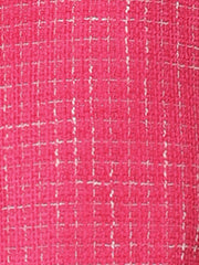 Plaid Tweed Long Sleeve Open Front Work Office Cropped Jacket Blazer