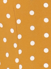 Polka Dots 3/4 Sleeve Button Front Vintage Office Blouse Top