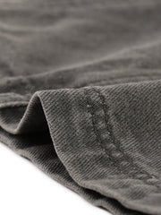 Notched Lapel Belted Trench Long Jean Denim Jacket