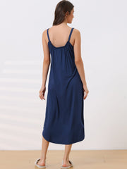 Spaghetti Strap Cami Nightdress Lounge Pajama Dress Nightgown