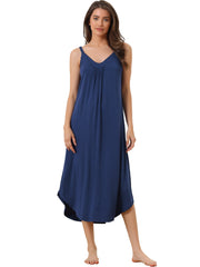 Spaghetti Strap Cami Nightdress Lounge Pajama Dress Nightgown