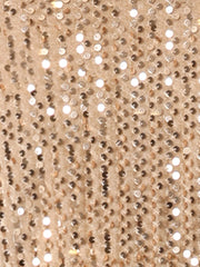 Sequin Shrug Open Front Collarless Sparkly Crop Blazer Jacket