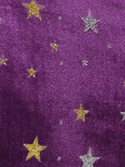 Shiny Stars Print Sleeveless Swing Mini Velvet Dress