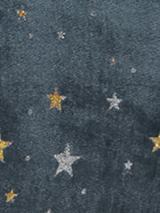 Shiny Stars Print Sleeveless Swing Mini Velvet Dress