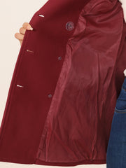 Long Sleeve Double Breasted Button Winter Outerwear Pea Coat