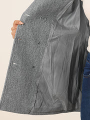 Long Sleeve Double Breasted Button Winter Outerwear Pea Coat