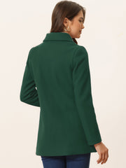 Long Sleeve Double Breasted Button Winter Outerwear Pea Coat