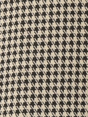 Work Office 3/4 Sleeve Boat Neck Houndstooth Printed Top Blouse