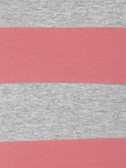 Striped 3/4 Sleeve Casual Basic Boat Neck T-shirt