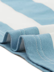 Striped 3/4 Sleeve Casual Basic Boat Neck T-shirt