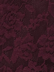 Lace Tops Keyhole Front Peplum Hem Sheer Long Sleeve Blouse