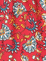 Boho Casual Bohemian Floral Printed Elastic Waist Maxi Skirt