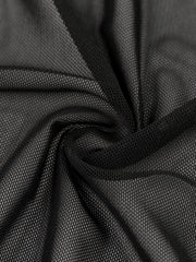 Ruffle Mesh Shrug Long Sleeves Self Tie Bolero Jacket
