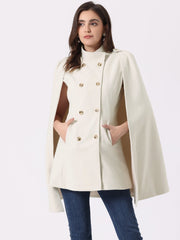 Winter Slit Sleeve Double Breasted Cloak Cape Coat