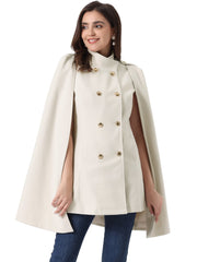 Winter Slit Sleeve Double Breasted Cloak Cape Coat
