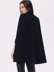 Winter Slit Sleeve Double Breasted Cloak Cape Coat