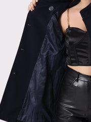 Winter Slit Sleeve Double Breasted Cloak Cape Coat