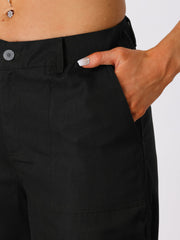 Mid Rise Baggy Wide Leg Pockets Y2K Casual Cargo Pants