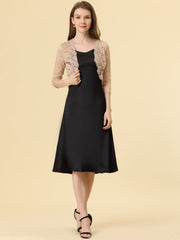 Sheer Floral Elegant 3/4 Sleeve Lace Shrug