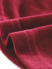 Casual Velvet Long Sleeve Solid Color Sweetheart Neck Blouse