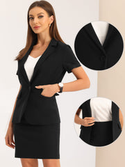 Suit Sets 2 Piece Outfits Blazer Work Pencil Skirt Suit