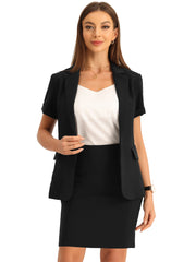 Suit Sets 2 Piece Outfits Blazer Work Pencil Skirt Suit