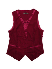 Retro Velvet Waistcoat V Neck Sleeveless Racerback Steampunk Vest