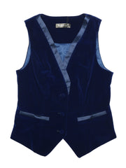 Retro Velvet Waistcoat V Neck Sleeveless Racerback Steampunk Vest