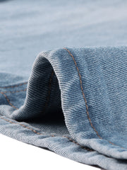 Casual Denim High Waist Stretchy Midi Pencil Jean Skirt
