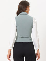 Waistcoat Lapel Collar Dressy Versatile Racerback Suit Vest