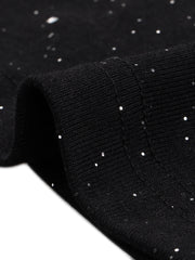 Sleeveless Shiny Metallic Dots Pencil Halter Party Bodycon Mini Dress