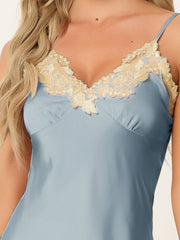 Satin Pajama Cami Dress Sleepwear Spaghetti Strap Lounge Nightgown