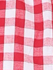 Gingham Peplum Top Summer Square Neck Sleeveless Plaid Blouse